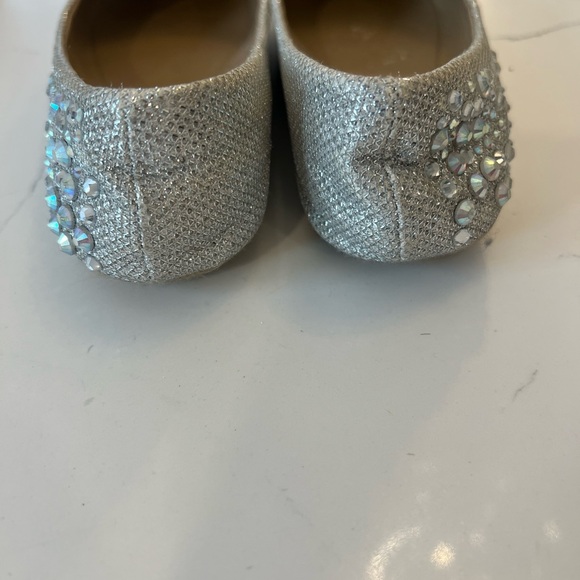 Girls Rhinestone Silver Flats - Picture 4 of 4